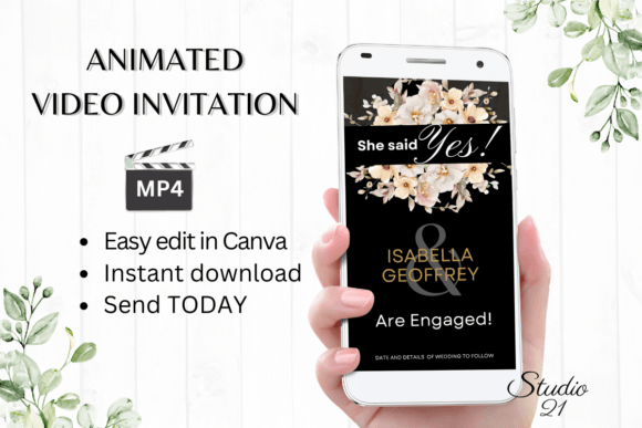Announce Your Engagement with the Boho W1307B Digital Template