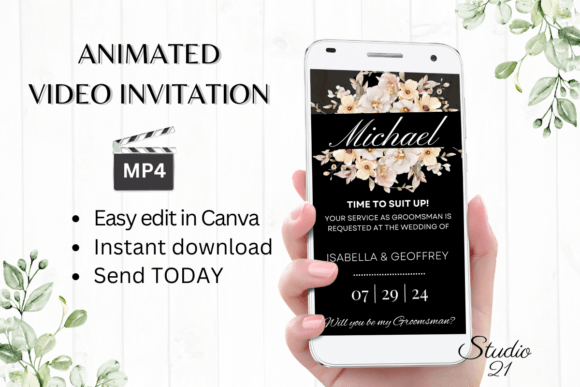 Boho Groomsman Proposal: A Digital Invite for Modern Celebrations