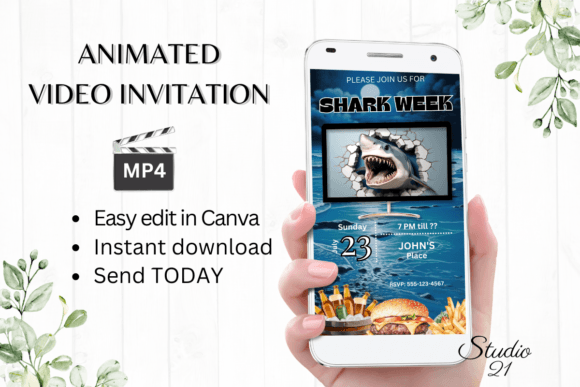 Digital Shark Week Invitation: Create a Thrilling Event