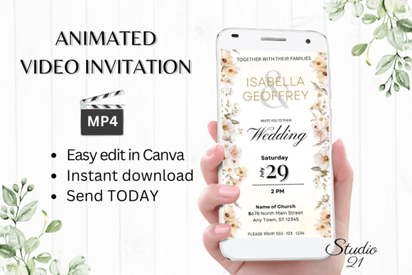 Effortless Bohemian Style: The Boho Wedding Invitation W8304