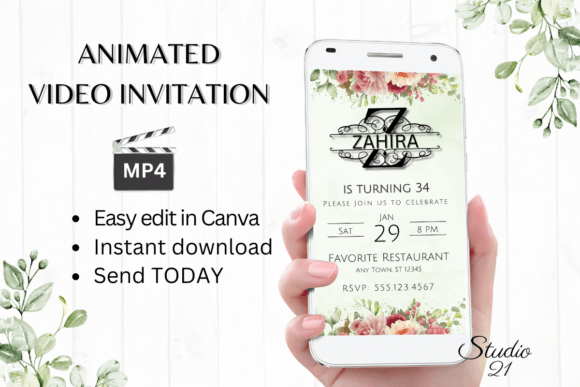 Instant Monogram Magic: The Mobil Birthday Evite for Letter Z