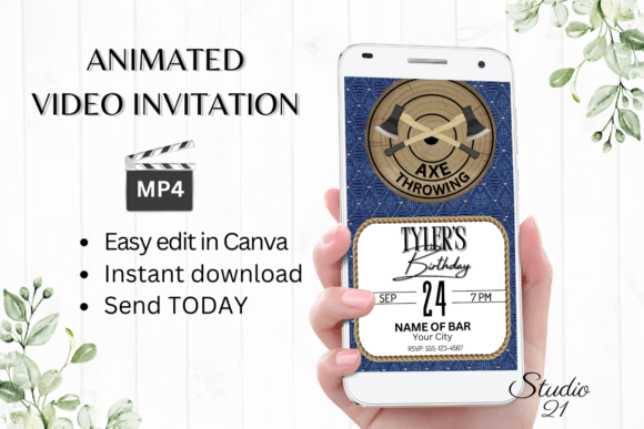 Smartphone Axe Throwing Invitation: A Dynamic Digital Evite