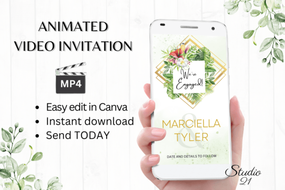 Tropical Engagement Announcement W1112B: Your Digital Celebration Starter