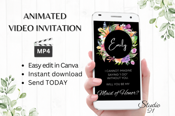 Tropical Maid of Honor Proposal W3119MH